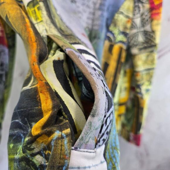 Dolcezza Jacket Women XXL Artsy Art To Wear Flecce Collar Photography Travel - Picture 11 of 13